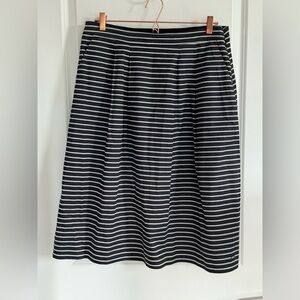 Tommy Hilfiger Striped Black and White Midi Skirt